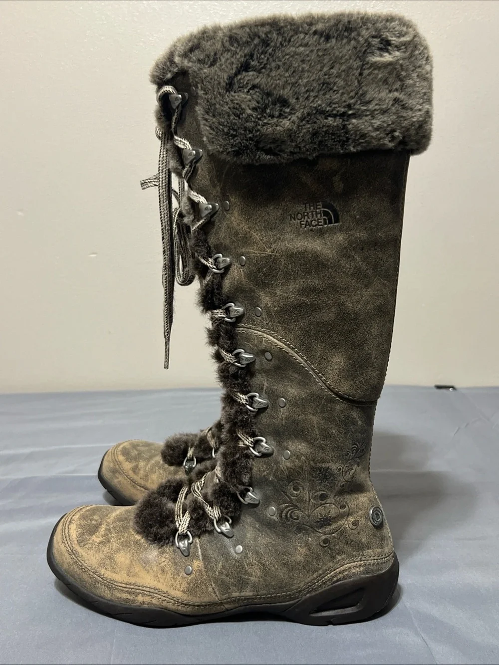 The North Face Adrianne Insulated Knee High Water Resistant Leather Boots 7